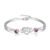 AOBOCO Infinity Bracelet Sterling Silver Love Heart Adjustable Bangle Bracelet with Birthstone Crystals, Friendship Wedding Anniversary Birthday Gifts for Her Women Wife…