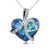 AOBOCO Sterling Silver I Love You Forever Heart Pendant Necklace with Birthstone Crystals, Birthday Wedding Anniversary Jewellery Gifts for Her Women Wife Mum Girlfriend