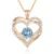 CDE Necklaces for Women 925 Sterling Silver Love Heart Pendant Birthstone Rose/White Gold Necklace Jewellery Gifts for Mum Her Wife Girlfriend Anniversary Birthday Mothers Day…