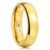 King Will GLORY Men’s 4mm 6mm 8mm Gold RoseGold Plated High Polished Comfort Fit Domed Tungsten Carbide Ring Wedding Band