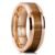 King Will Nature 8mm Black/Silver/Rose Gold Tungsten Carbide Ring Wood Inlay Wedding Band High Polished Finish Comfort Fit Size 7-14
