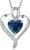 LAVUMO Heart Necklace for Women 925 Sterling Silver Love Cubic Zirconia Pendant Brithstone Necklace Christmas Valentines Birthday Mothers Day Jewellery Gifts for Women Wife…