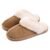 Misolin Womens Slipper Memory Foam Fluffy Slip-on House Suede Fur Lined/Anti-Skid Sole, Indoor & Outdoor