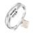 PABBEU To My Daughter Fidget Ring Sterling Silver Anxiety Ring Adjustable Fidget Ring Stress Spinner Rings with Beads Cubic Zircon Anxiety Ring for Daughter Women Girls
